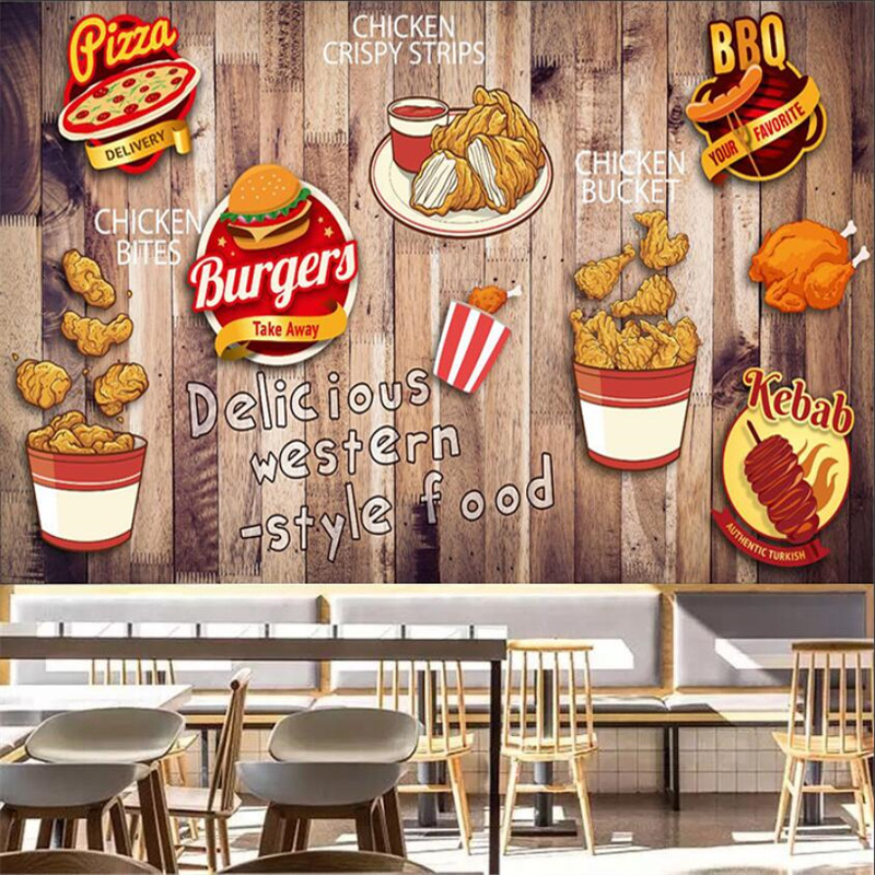 Food Snacks Background - Custom Fried Chicken Burger Wallpaper Fast