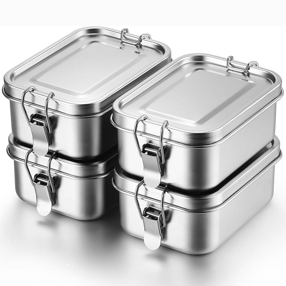 4Pcs Stainless Steel Bento Box - Food Snacks For School review and price