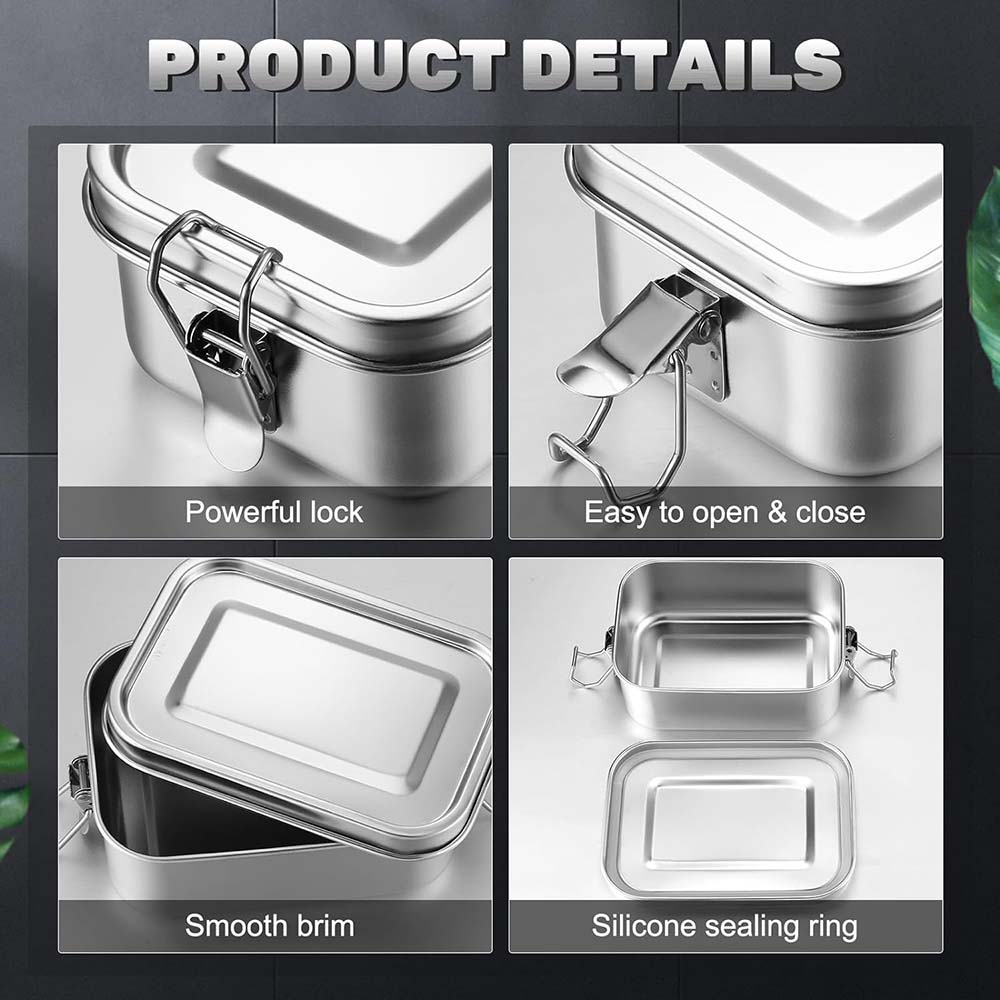 4Pcs Stainless Steel Bento Box - Food Snacks For School review and price