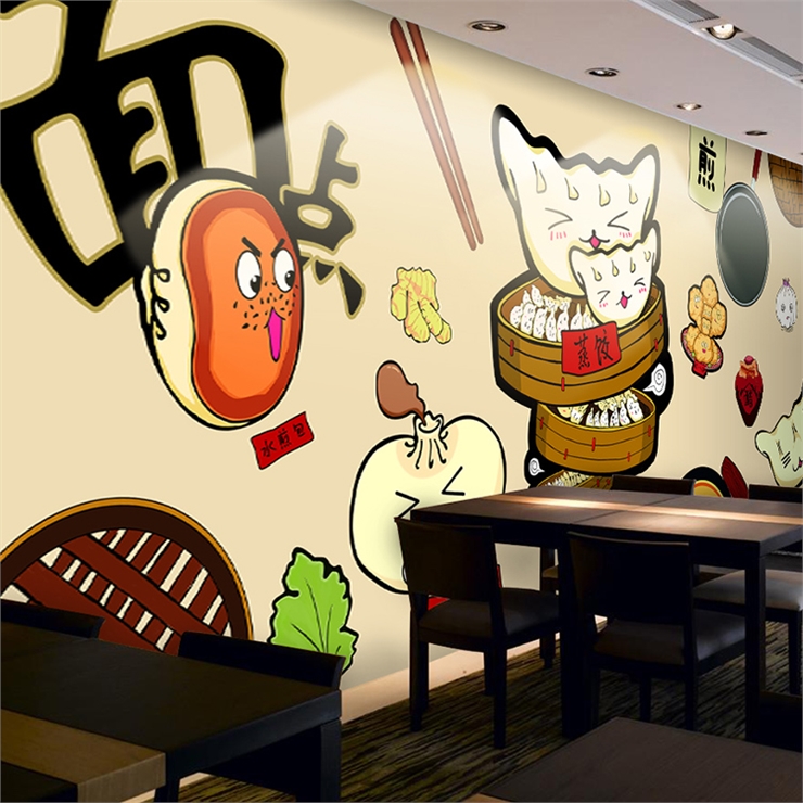 custom 3D Hand painted cartoon - Food Snacks Background review and price