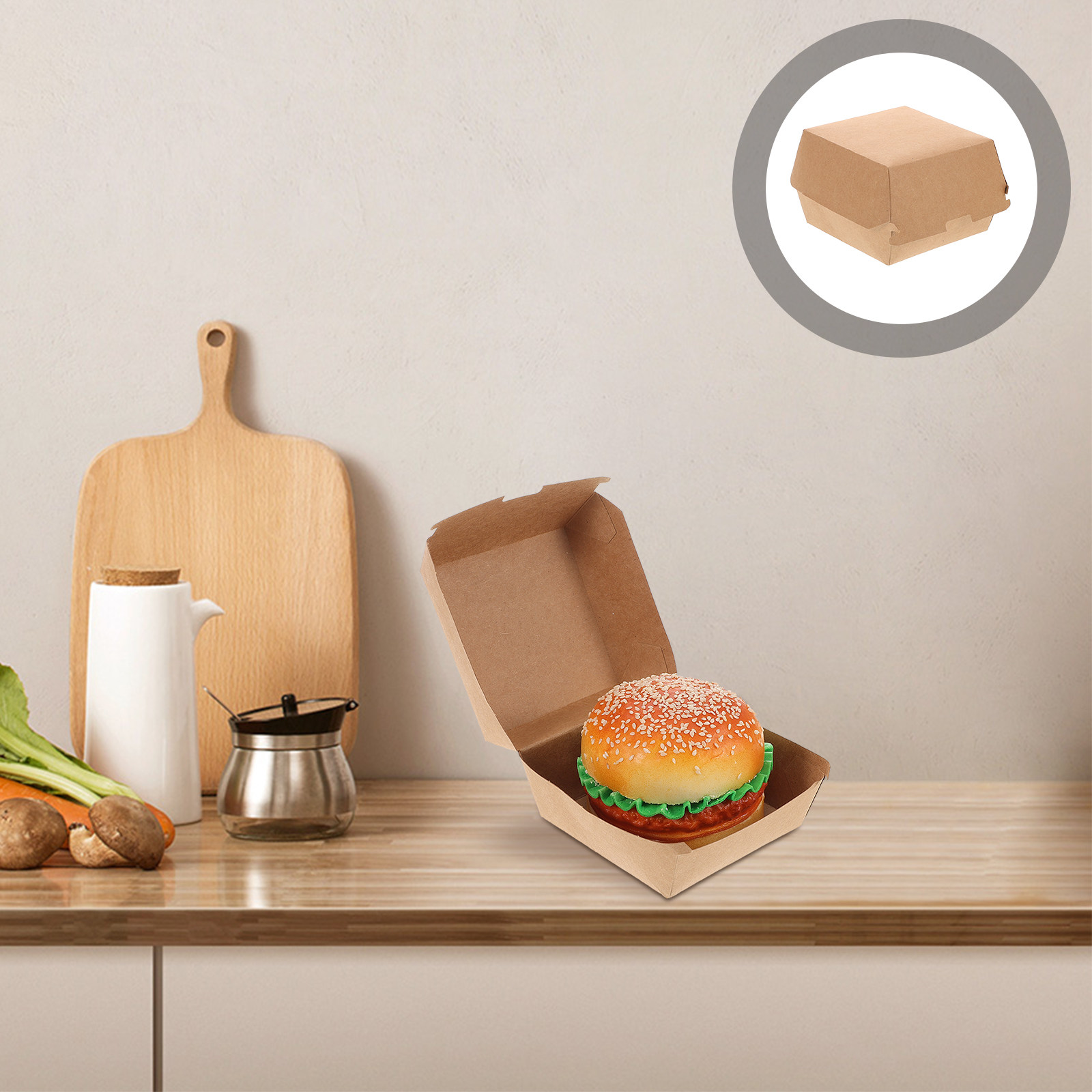 30Pcs Burger Boxes Kraft Paper - Food Snack review and price