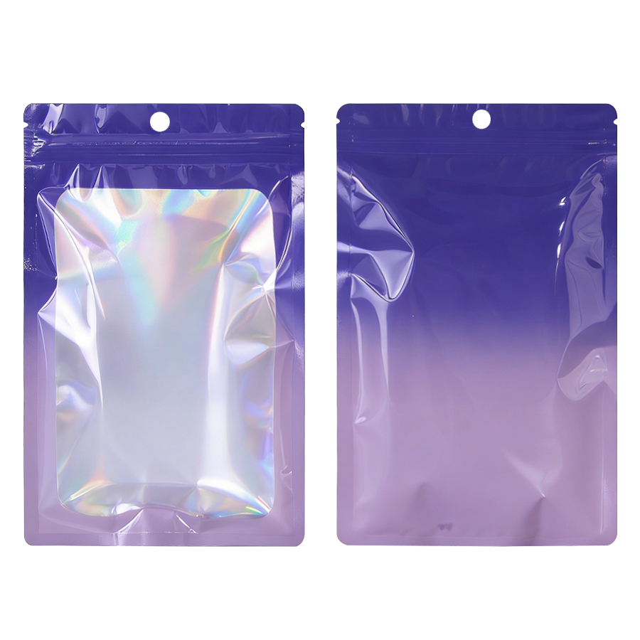Holographic Color Square Zippe - Food Snack review and price