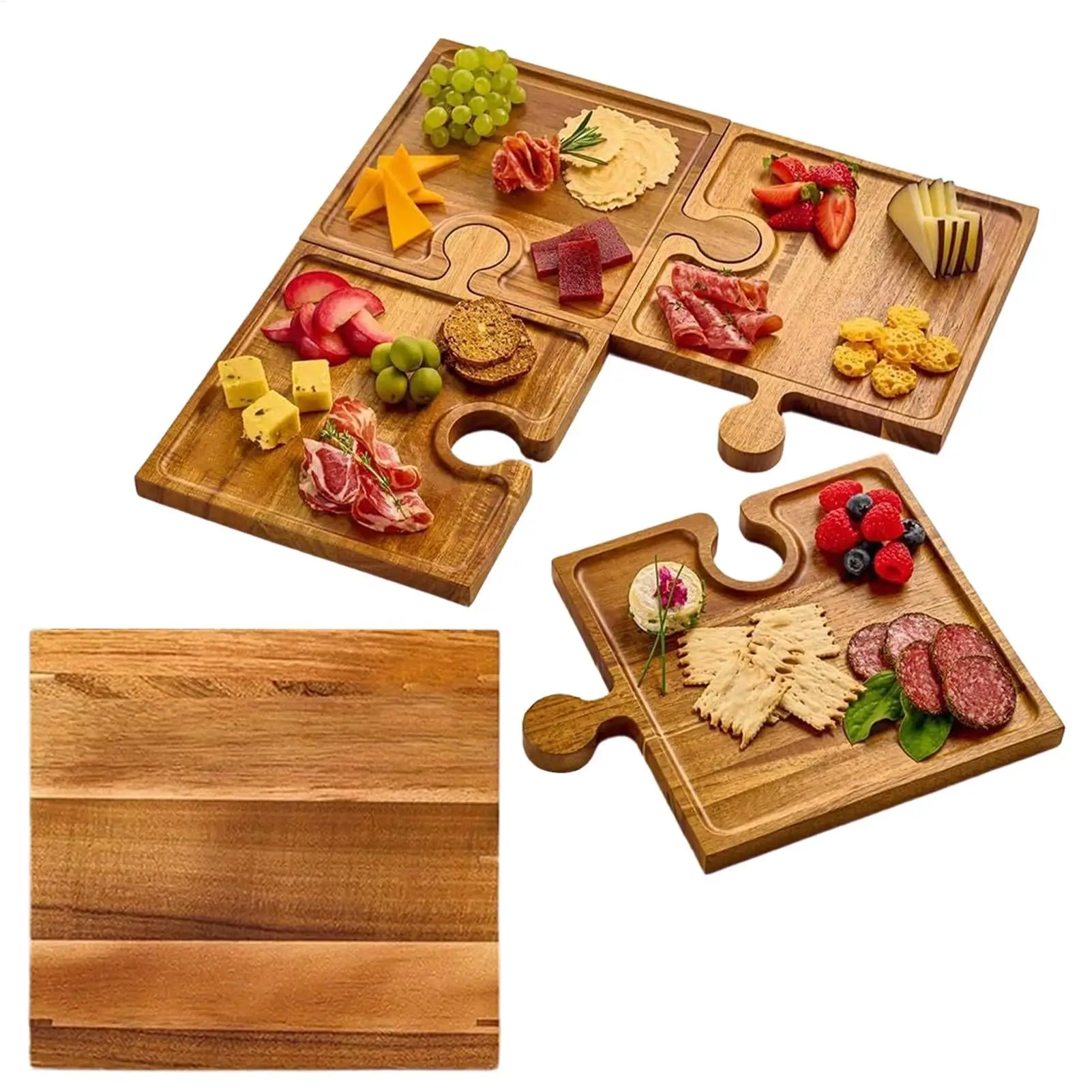 Puzzle Food Display Tray Woode - Food Platter Snacks review and price