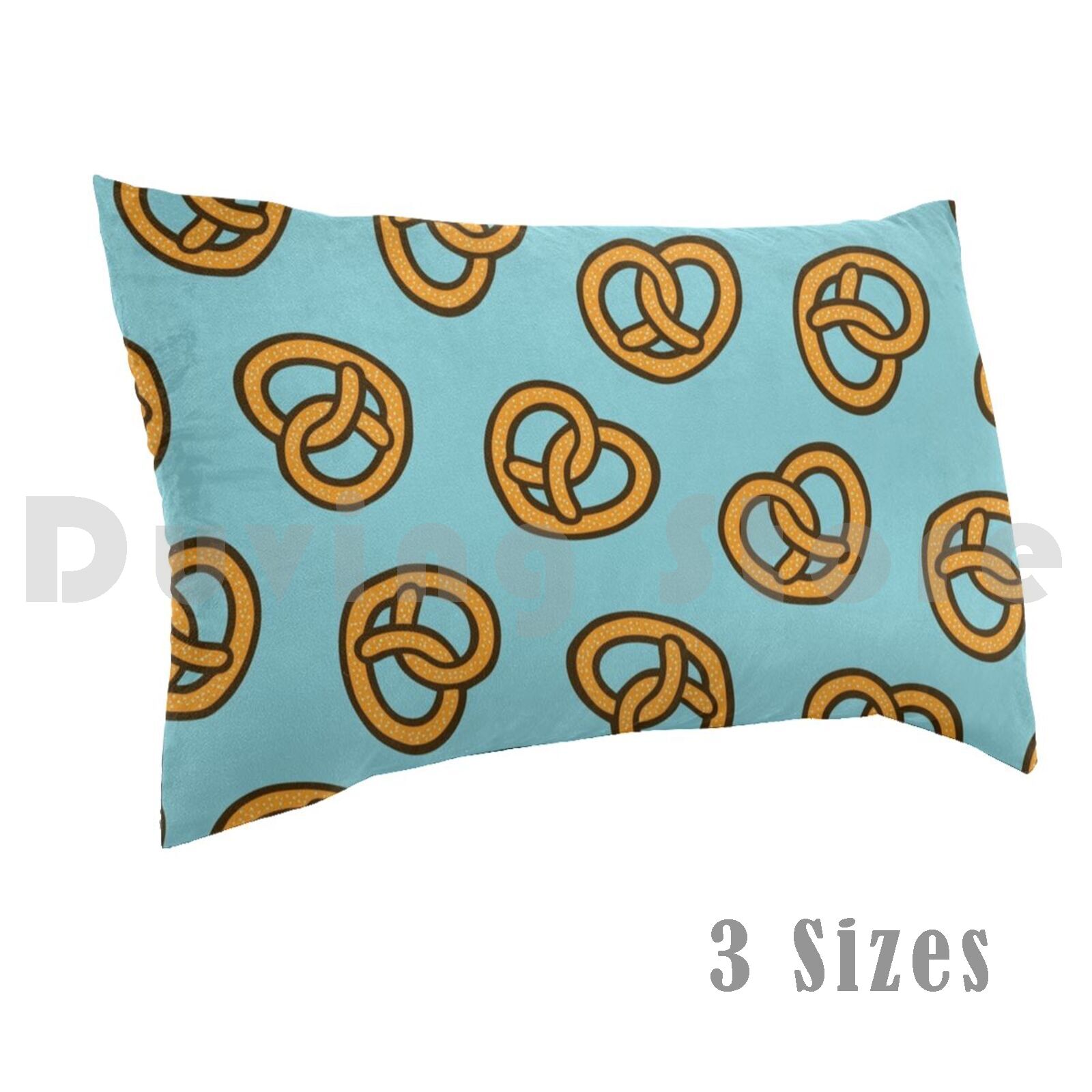 I Heart Pretzels Pattern Pillo - Foody Snacks review and price