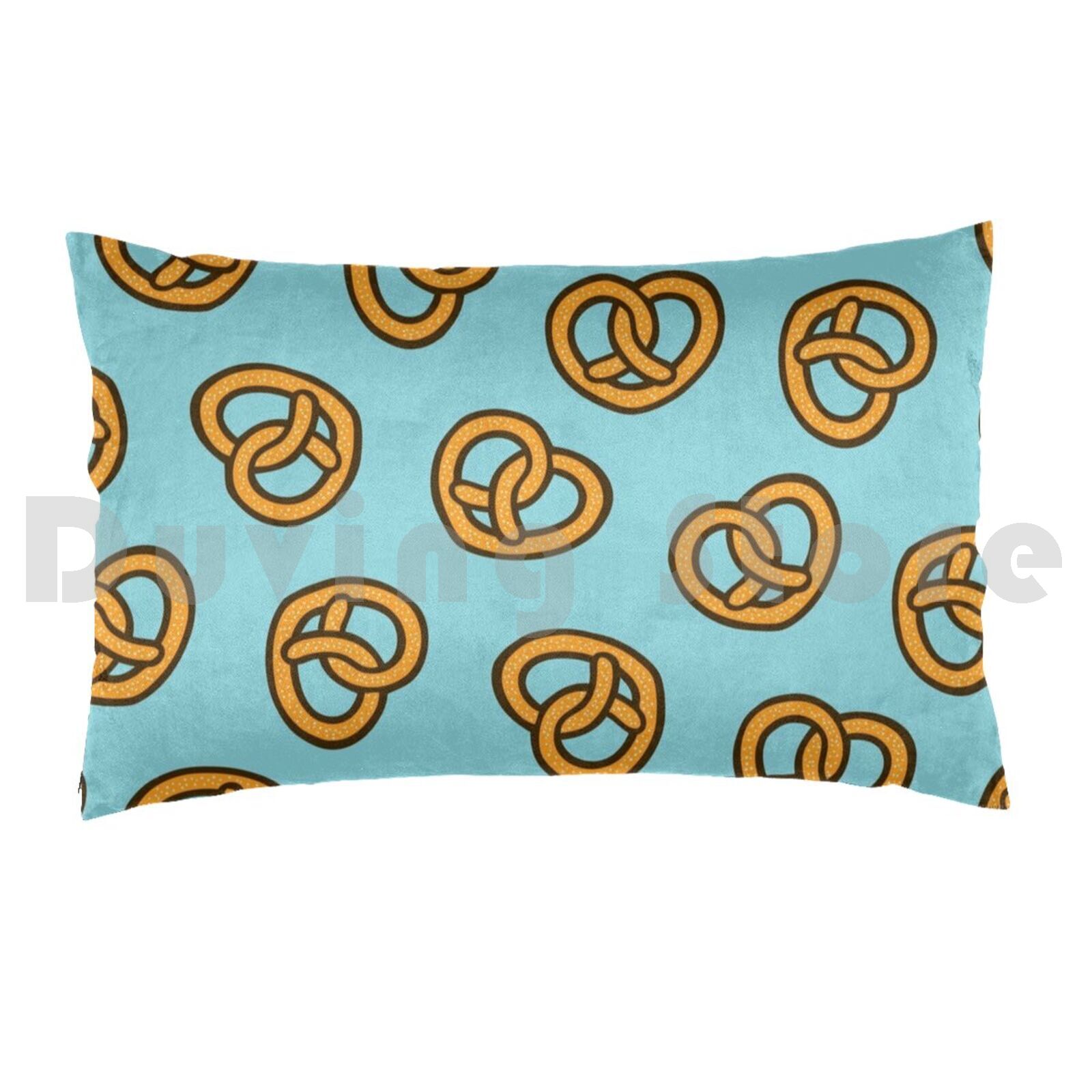 I Heart Pretzels Pattern Pillo - Foody Snacks review and price
