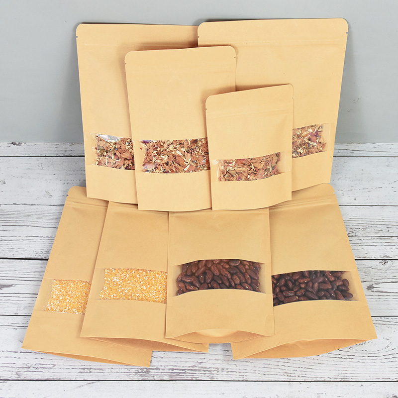20/50pcs Kraft Paper Zip Lock  - Food Snacks For School review and price