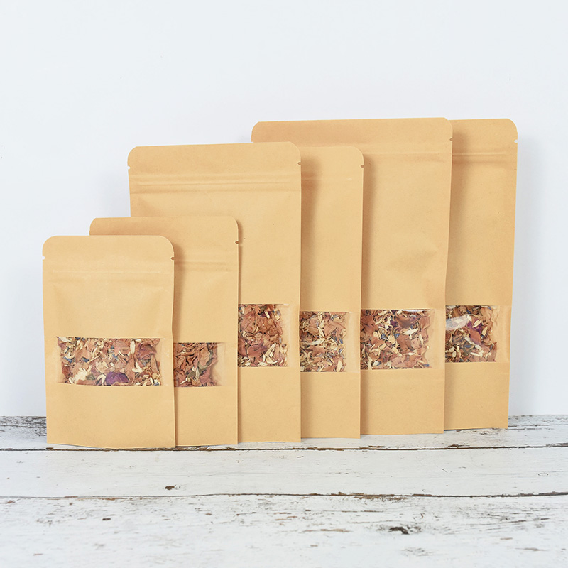 20/50pcs Kraft Paper Zip Lock  - Food Snacks For School review and price