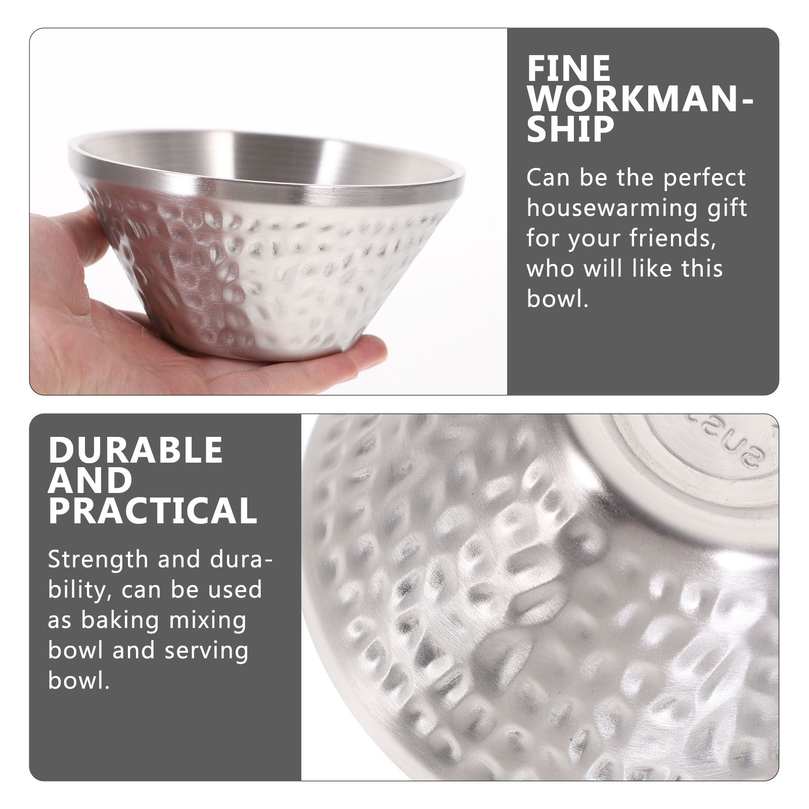 Stainless Steel Salad Bowl Exq - Food Snack review and price