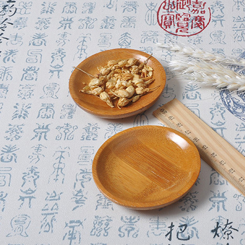 100Pcs/Lot Bamboo Saucer Stora - Food Snacks Background review and price