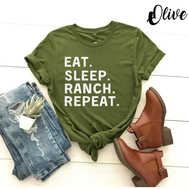 Eat Sleep Ranch RepeaT T Shirt - Foody Snacks review and price