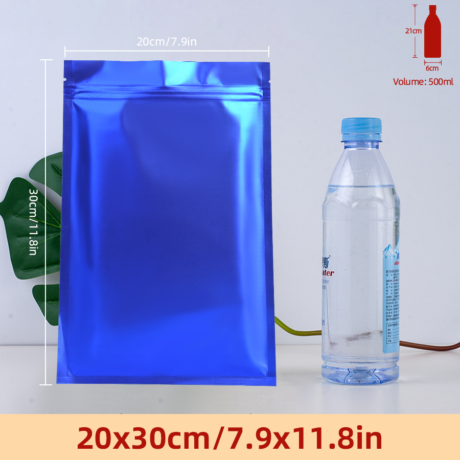 100pcs Matte Blue Foil Zipper  - Food Snack review and price