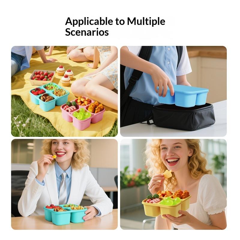 Food Grade Silicone Snack Box  - Food Snacks For School review and price