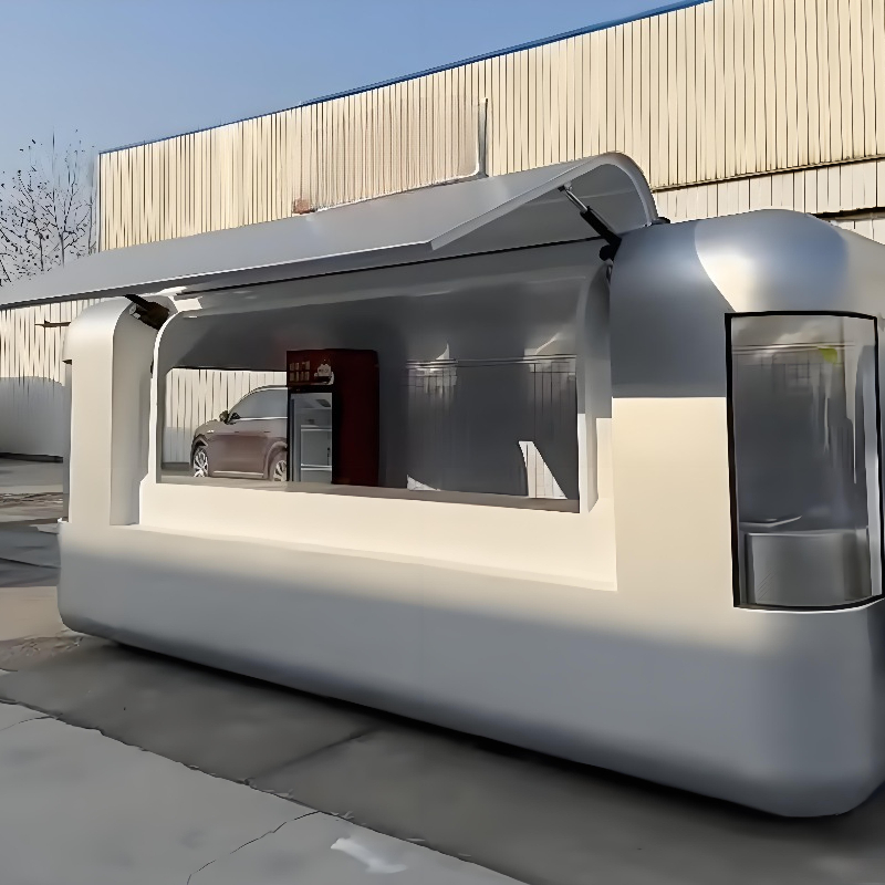 Round Movable Food Trailer Por - Food Snacks To Sell review and price