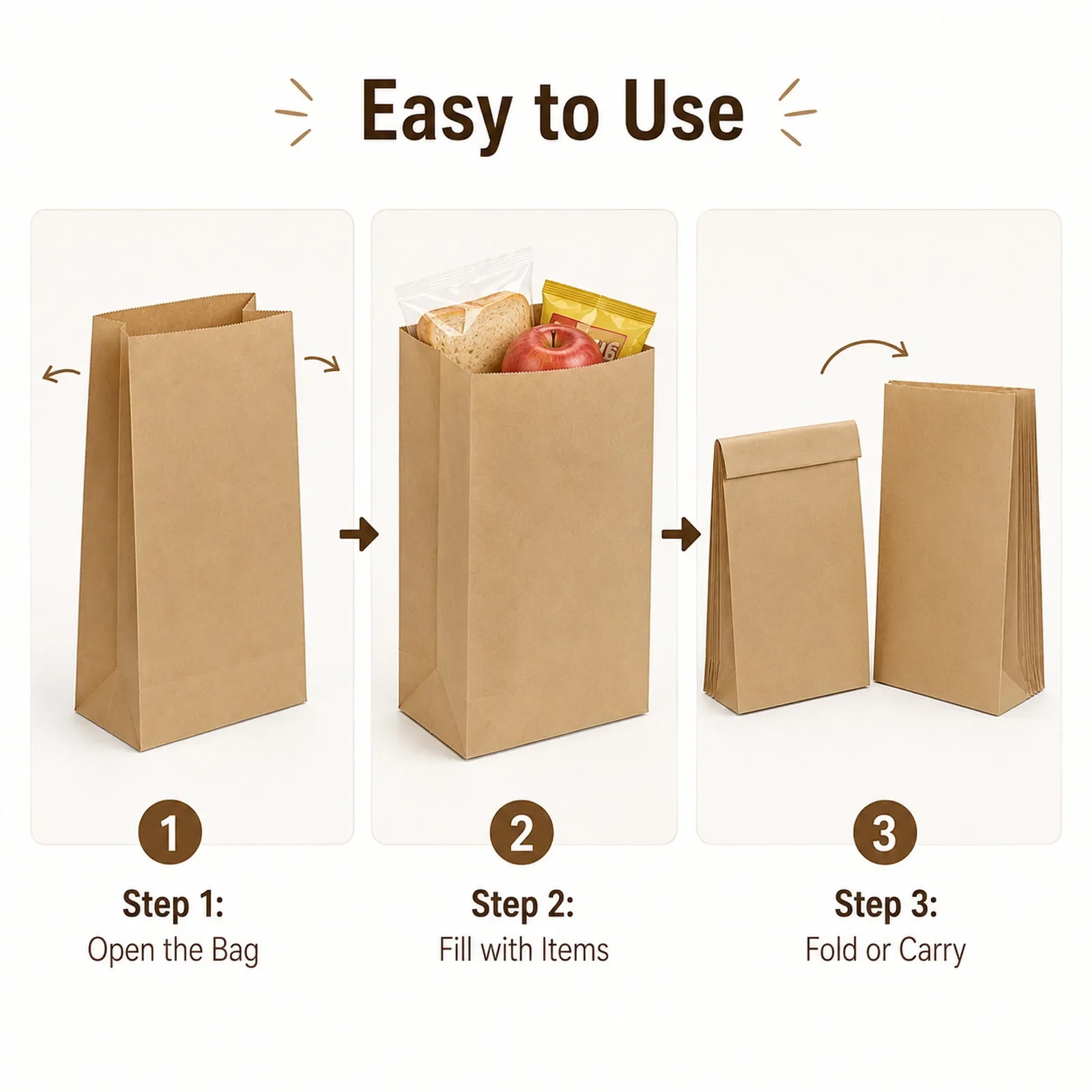 10-30Pcs Small Brown Kraft Pap - Food Snacks For School review and price